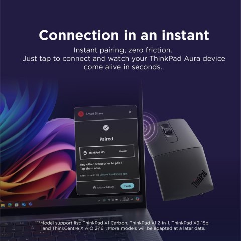 Lenovo 4Y51T62792 myszka Uniwersalne Oburęczny Bluetooth IR LED 4000 DPI Lenovo