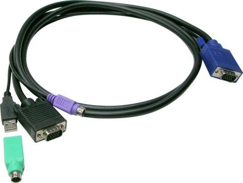 LevelOne ACC-3202 kabel KVM Czarny 3 m No name