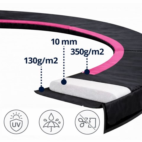 Osłona na sprężyny do Trampoliny Sport Max 10ft Czarno-Różowa LEAN SPORT