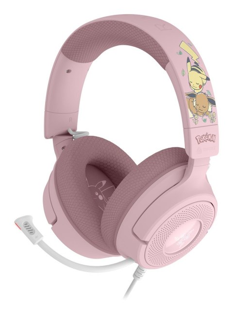 Razer Kraken V4 X - Pikachu & Eevee Edition Zestaw słuchawkowy Przewodowa Opaska na głowę Gaming USB Type-C / USB Type-A Różowy RAZER