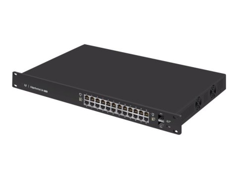 Ubiquiti ES-24-250W przełącznik sieciowy Zarządzany L2/L3 Gigabit Ethernet (10/100/1000) Obsługa PoE 1U Czarny UBIQUITI