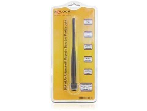 DeLOCK 88413 antena Antena dookólna RP-SMA 4 dBi DELOCK