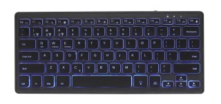 Gembird KB-BTRGB-01-DE klawiatura Uniwersalne Bluetooth QWERTZ Niemiecki Czarny GEMBIRD
