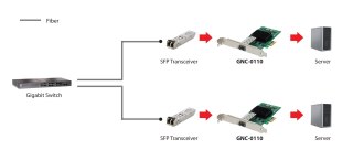 LevelOne GNC-0110 karta sieciowa Wewnętrzny Włókno 1000 Mbit/s No name