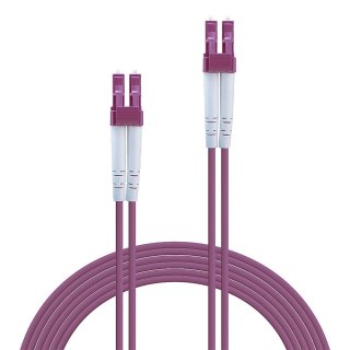 Lindy 46345 kabel InfiniBand / światłowodowy 15 m LC Różowy LINDY