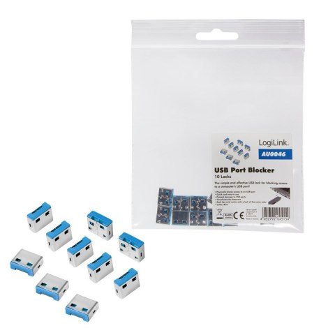 Logilink USB-A-Port Schloss (10x SchlĂ¶sser) LogiLink