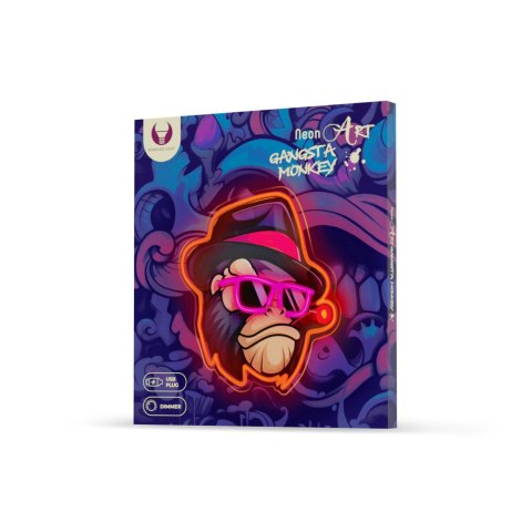 Neon art led gangsta małpa multikolor fla03 forever light PLASTROL