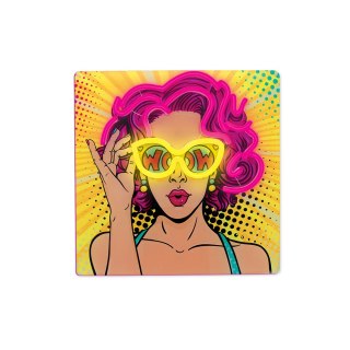 Neon art led power woman żółto fioletowy fla02 forever light PLASTROL