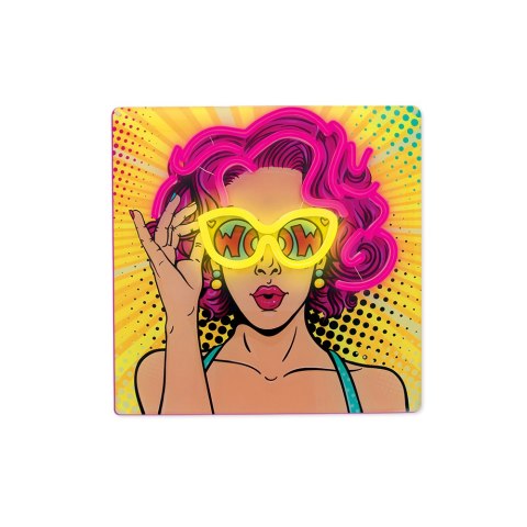 Neon art led power woman żółto fioletowy fla02 forever light PLASTROL