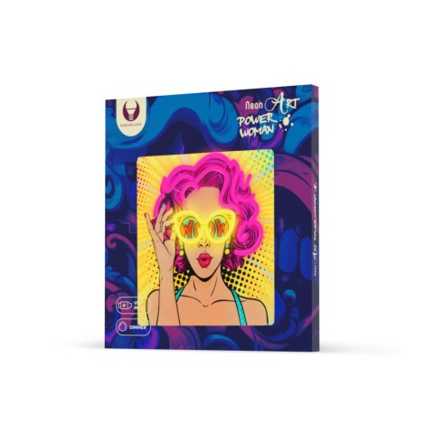 Neon art led power woman żółto fioletowy fla02 forever light PLASTROL