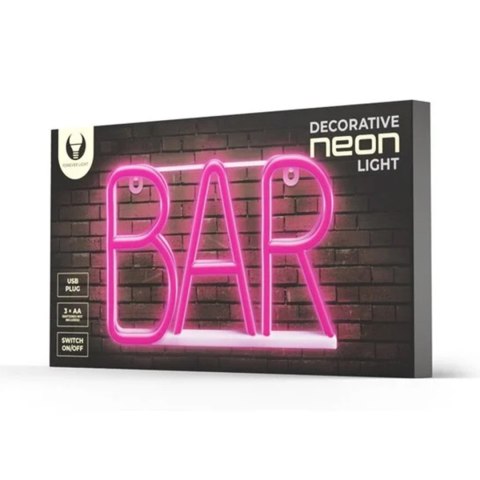 Neon led bar róż bat + usb flne24 forever light TelForceOne