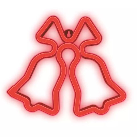 Neon led christmas dzwonki czerwone flne17 forever light TelForceOne