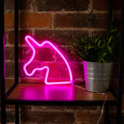 Neon led jednorożec różowy bat + usb flneo1 forever light PLASTROL