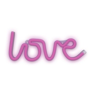 Neon led love różowy bat + usb flneo5 forever light PLASTROL
