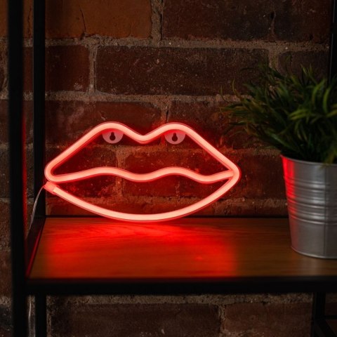 Neon led usta czerwone bat + usb forever flneo8 light PLASTROL