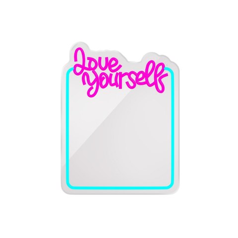 Neon mirror led love yourself błękit róż fmne01 forever light Forever Light