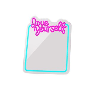 Neon mirror led love yourself błękit róż fmne01 forever light Forever Light