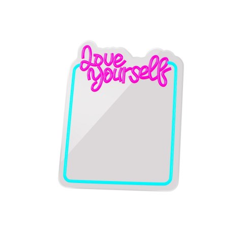 Neon mirror led love yourself błękit róż fmne01 forever light Forever Light