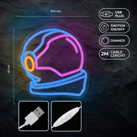 Neon plexi led astronauta multikolor fpne22 forever light PLASTROL