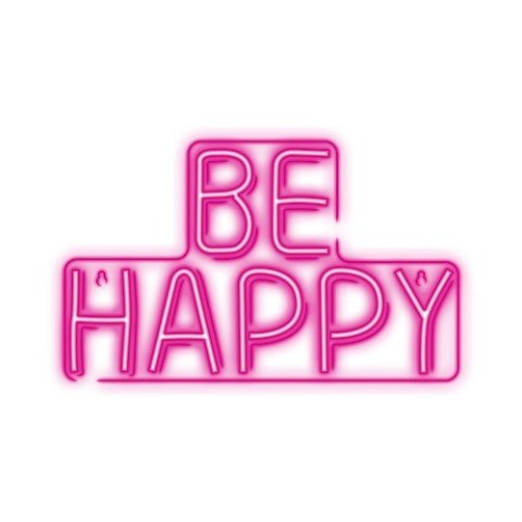 Neon plexi led be happy róż nne10 neolia TelForceOne