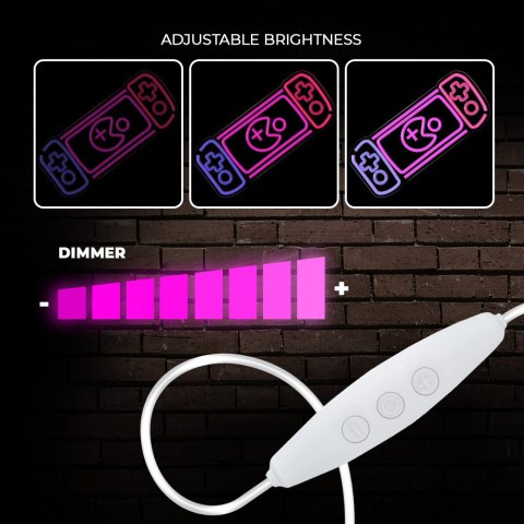Neon plexi led konsola do gier multikolor fpne27 forever light PLASTROL