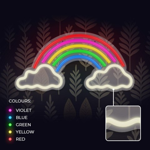 Neon plexi led tęcza w chmurach multikolor fpne32 forever light Forever Light