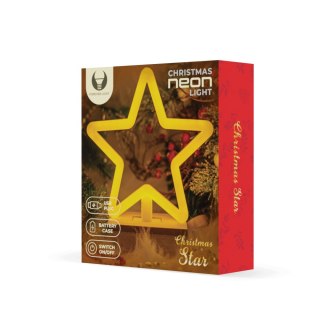 Neon wood stand led gwiazda biała ciepła flnw04 forever light TelForceOne