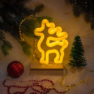 Neon wood stand led renifer biały ciepły flnw02 forever light TelForceOne