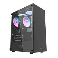 DarkFlash DK100 czarny / ATX / bez wentylatorów / 3x USB-A / strona przezroczysta / bez zasilacza No name