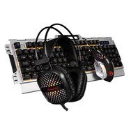 Marvo CM303 klawiatura Dołączona myszka Gaming USB Czarny, Srebrny No name