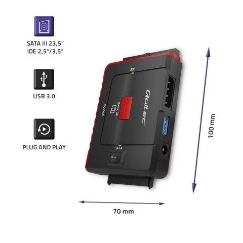 QOLTEC ADAPTER USB 3.0 DO IDE | SATA III Qoltec