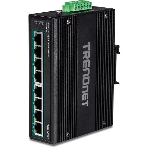 TRENDnet Industrial Switch 8-Port Gbit PoE+ 24-56V DIN-Rail No name