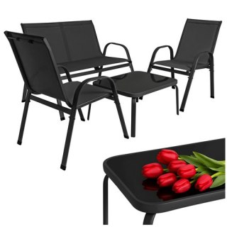 Zestaw mebli balkonowych- czarny Gardlov GARDLOV