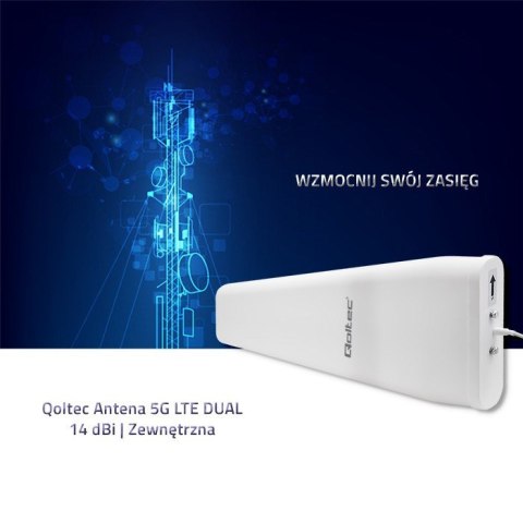 QOLTEC ANTENA 5G LTE DUAL | 14DBI | ZEWNĘTRZNA Qoltec