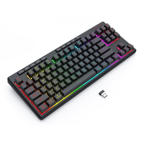 REDRAGON K516RGB-PRO SHIVA PRO 87 klawiatura USB + RF Wireless + Bluetooth Czarny REDRAGON
