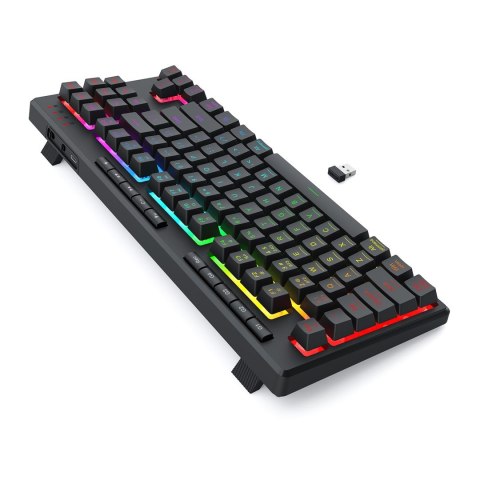 REDRAGON K516RGB-PRO SHIVA PRO 87 klawiatura USB + RF Wireless + Bluetooth Czarny REDRAGON