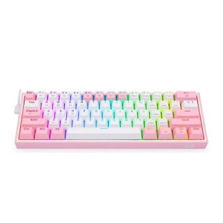 REDRAGON K616 Fizz Pro white/pink klawiatura USB + RF Wireless + Bluetooth Różowy, Biały REDRAGON