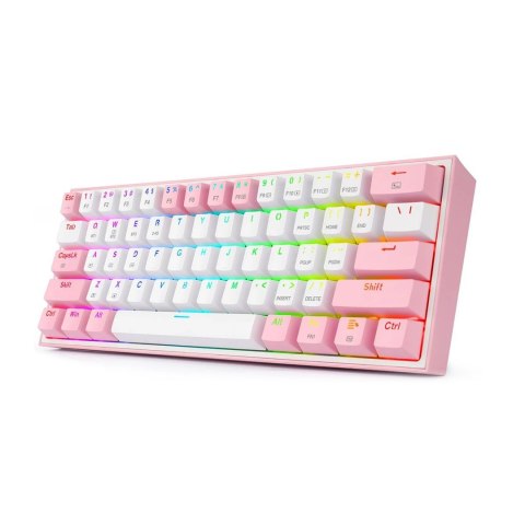 REDRAGON K616 Fizz Pro white/pink klawiatura USB + RF Wireless + Bluetooth Różowy, Biały REDRAGON