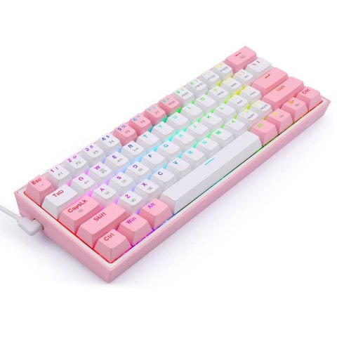 REDRAGON K616 Fizz Pro white/pink klawiatura USB + RF Wireless + Bluetooth Różowy, Biały REDRAGON