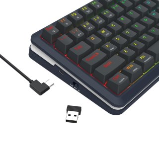 REDRAGON K708-RGB-PRO FLEKACT klawiatura USB + RF Wireless + Bluetooth Czarny REDRAGON