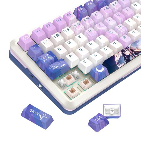 REDRAGON K708AK-RGB-PRO FLEKACT klawiatura USB + RF Wireless + Bluetooth Biały REDRAGON