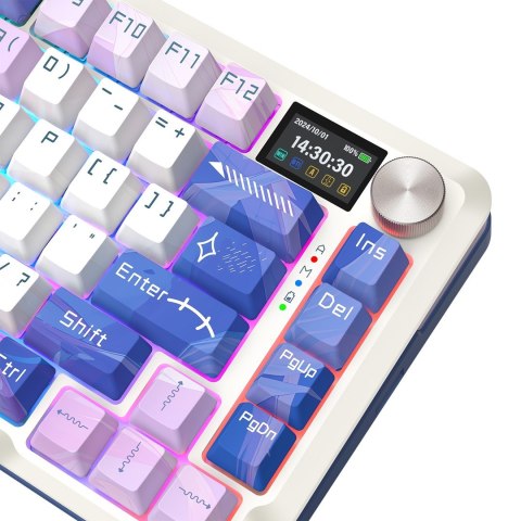REDRAGON K708AK-RGB-PRO FLEKACT klawiatura USB + RF Wireless + Bluetooth Biały REDRAGON
