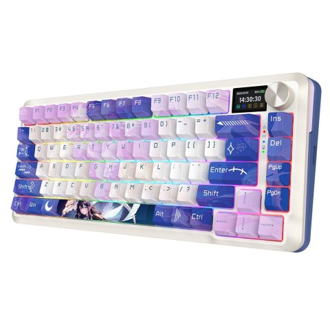 REDRAGON K708AK-RGB-PRO FLEKACT klawiatura USB + RF Wireless + Bluetooth Biały REDRAGON