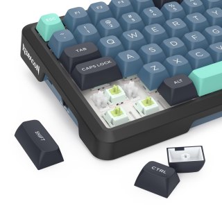 REDRAGON K724GBG-RGB-PRO Behemoth klawiatura USB + RF Wireless + Bluetooth Szary, Niebieski REDRAGON