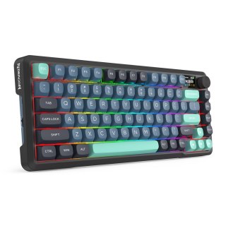 REDRAGON K724GBG-RGB-PRO Behemoth klawiatura USB + RF Wireless + Bluetooth Szary, Niebieski REDRAGON