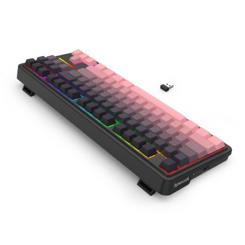 REDRAGON K728SP-RGB-PRO Antonium Pro klawiatura USB + RF Wireless + Bluetooth Czarny, Różowy REDRAGON