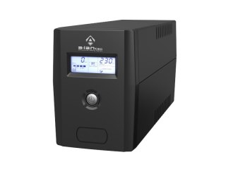 Zasilacz awaryjny UPS 800VA/480W, 220V/50Hz, obudowa Tower, LCD, 2×CEE 7/3, USB, akumulator VRLA 1×9Ah, kabel USB A-B 1.2 m, kab ALANTEC