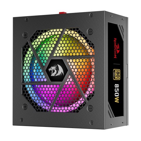 REDRAGON GC-PS007-1-V2 850W 80 Plus Gold LED moduł zasilaczy Czarny REDRAGON