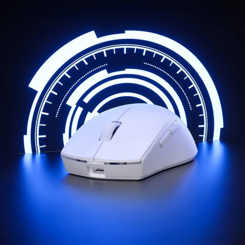 REDRAGON M918W & K1NG PRO MAX & Biały myszka RF Wireless + Bluetooth + USB Type-C REDRAGON