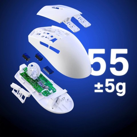 REDRAGON M918W & K1NG PRO MAX & Biały myszka RF Wireless + Bluetooth + USB Type-C REDRAGON
